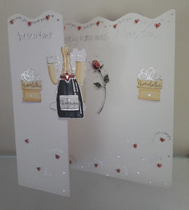 Valentine Card - Champagne and Chocolates