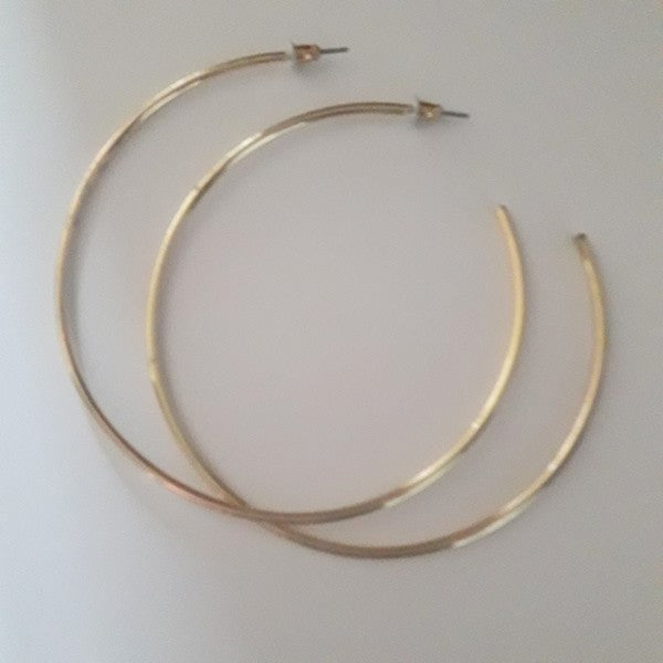 Jewellery - 80mm Hoop Stud Earrings
