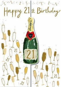 Age 21 - 21st Birthday - Champagne 21