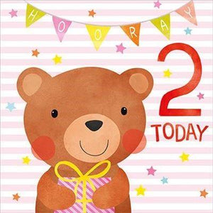 Age 2 - 2nd Birthday - Bear/Present