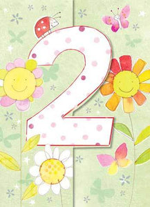 Age 2 - 2nd Birthday - Tall Flowers