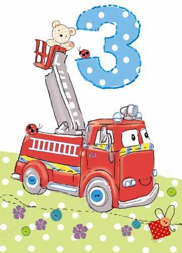 Age 3 - 3rd Birthday - Fire Engine