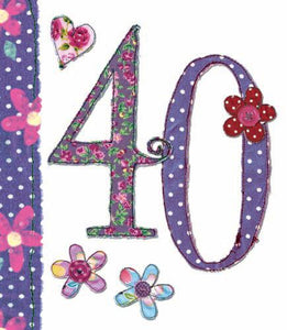Age 40 - 40th Birthday - Fabrics 40th Birthday