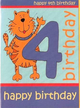 Age 4 - 4th Birthday - Happy 4th Birthday