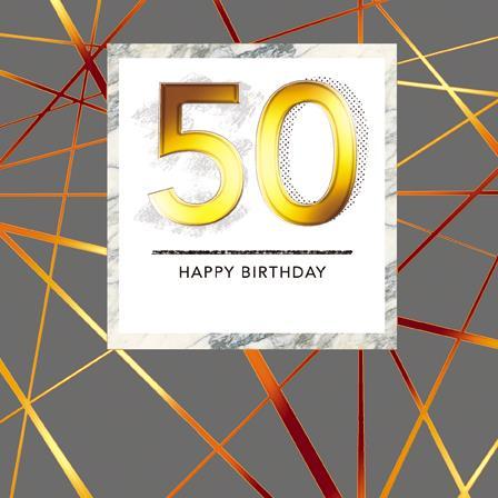 Age 50 - 50th Birthday - Abstract Lines