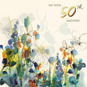 Age 50 - 50th Birthday - Wild Flowers