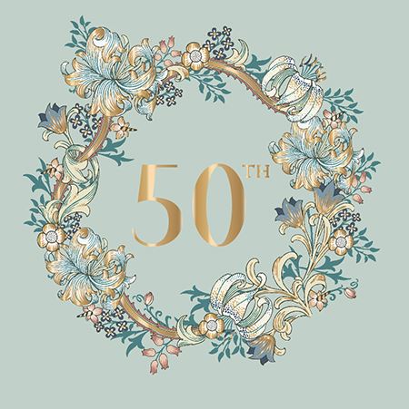 Age 50 - 50th Birthday - Golden Lily