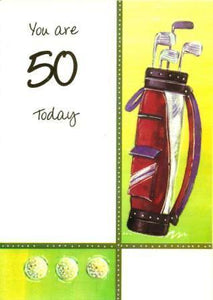Age 50 - 50th Birthday - Golf Bag & Clubs