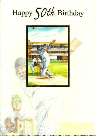 Age 50 - 50th Birthday - Cricket Innings