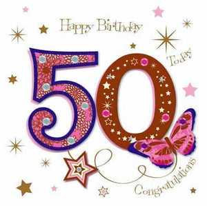 Age 50 - 50th Birthday - 50th Congratulations, English Cards in