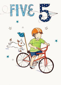 Age 5 - 5th Birthday - Boy on Bike