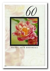 Age 60 - 60th Birthday - Photographic Flower