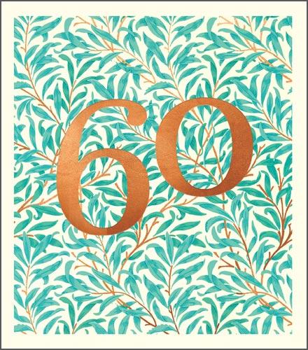 Age 60 - 60th Birthday - William Morris Pattern