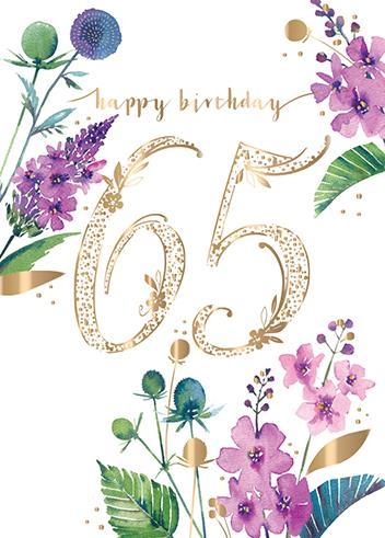 Age 65 - 65th Birthday - Thistle Garden