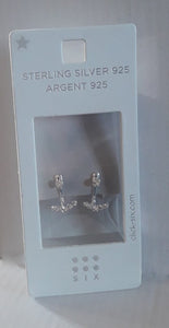 Jewellery - 925 Silver Rhinestone Anchor Stud Earrings