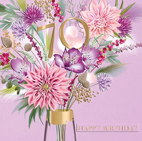 Age 70 - 70th Birthday - Birthday Bouquet