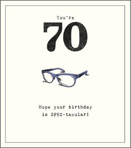 Age 70 - 70th Birthday - Spec-tacular Birthday