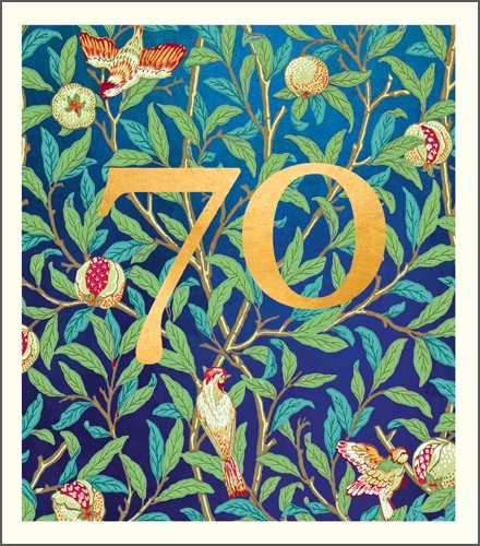Age 70 - 70th Birthday - William Morris Pattern