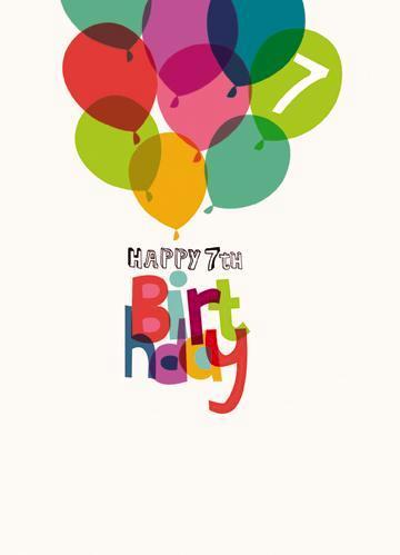 Age 7 - 7th Birthday - Birthday Balloons