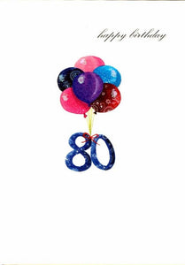 Age 80 - 80th Birthday - Balloons