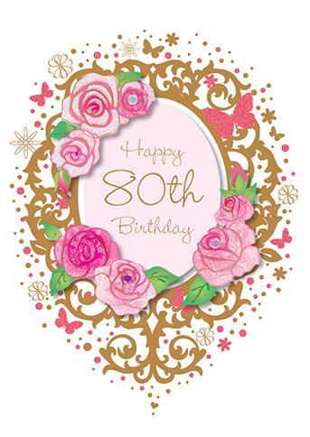 Age 80 - 80th Birthday - 80th Flowers