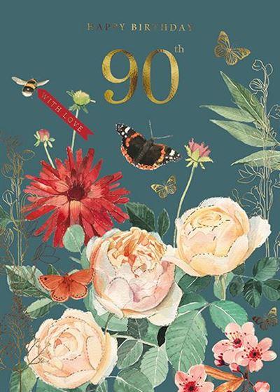 Age 90 - 90th Birthday - Summer Blooms