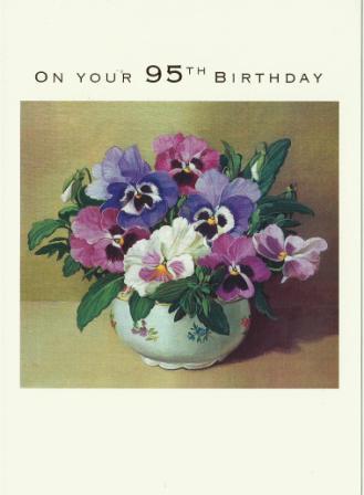 Age 95 - 95th Birthday - Pansies
