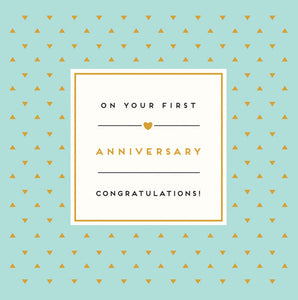 Anniversary Card - 1st - On Your First Anniversary