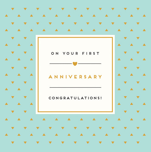 Anniversary Card - 1st - On Your First Anniversary