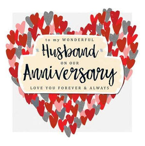 Anniversary Card - Husband Anniversary - Heart of Hearts
