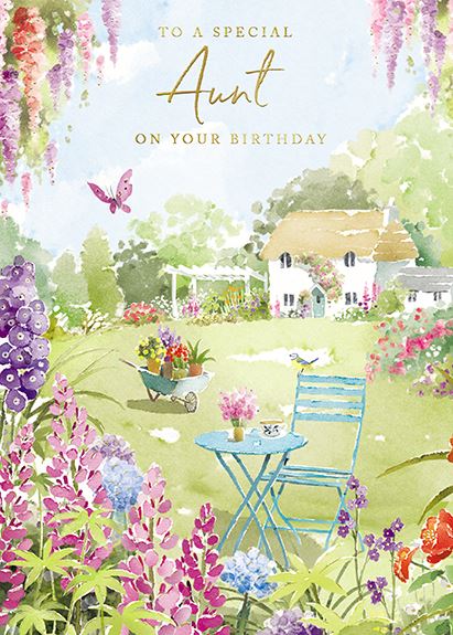 Aunt Birthday - Garden Scene