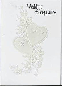 Wedding Acceptance Card - 2 Hearts