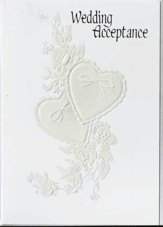 Wedding Acceptance Card - 2 Hearts