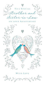 Anniversary Card - Brother & Sister-in-Law Anniversary - True Love
