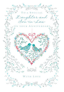 Anniversary Card - Daughter and Son-in-Law - Love Heart