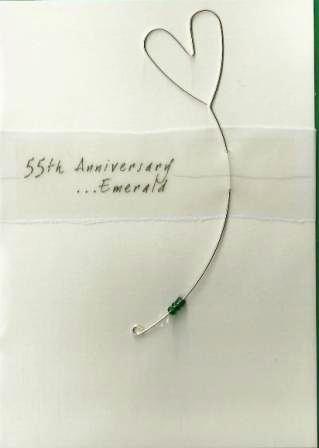 Anniversary Card - 55th Emerald Anniversary - 55th Anniversary ...Emerald