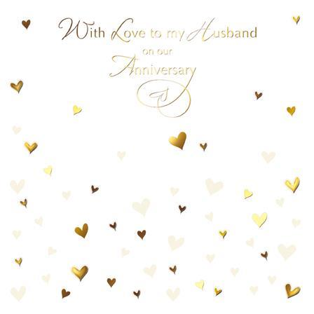 Anniversary Card - Husband Anniversary - Hearts