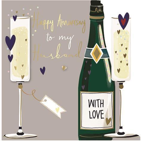 Anniversary Card - Husband Anniversary - With Love