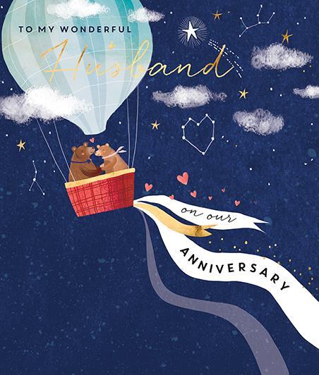Anniversary Card - Husband Anniversary - Among The Stars