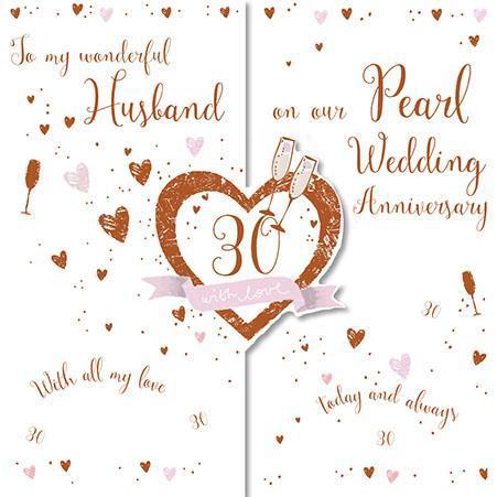 Anniversary Card - 30th Pearl Anniversary Husband - Today and Always