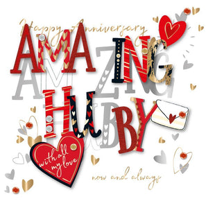 Anniversary Card - Husband Anniversary - Amazing Hubby