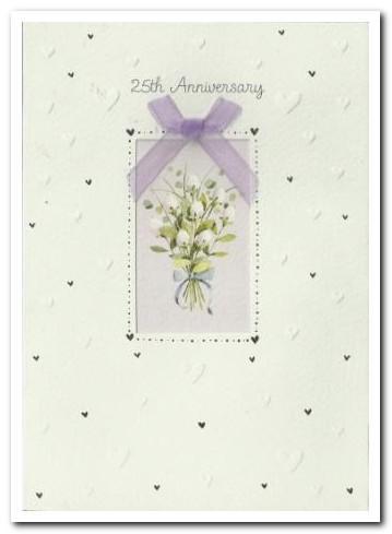 Anniversary Card - 25th Silver Anniversary - Sweet Nothings