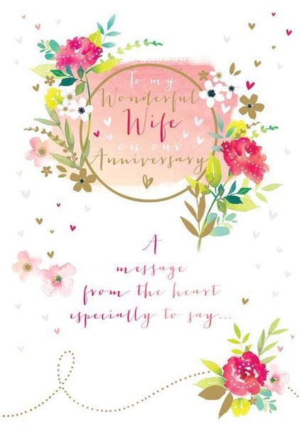 Anniversary Card - Wife Anniversary - From The Heart