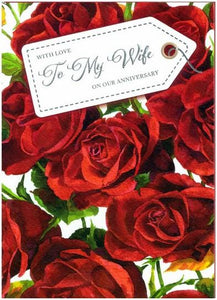 Anniversary Card - Wife Anniversary - Red Roses