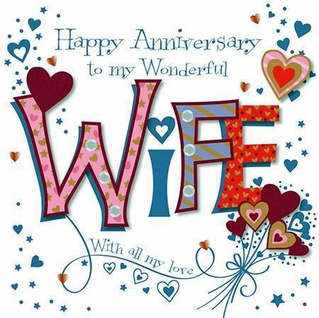 Anniversary Card - Wife Anniversary - Hearts