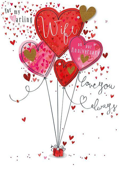 Anniversary Card - Wife Anniversary - Heart of Hearts