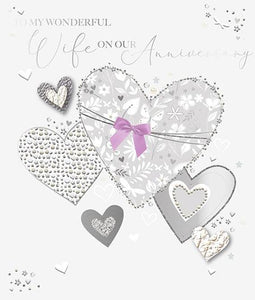Anniversary Card - Wife Anniversary - Anniversary Hearts