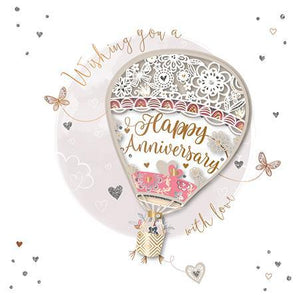 Anniversary Card - Your Anniversary - Floral Balloon