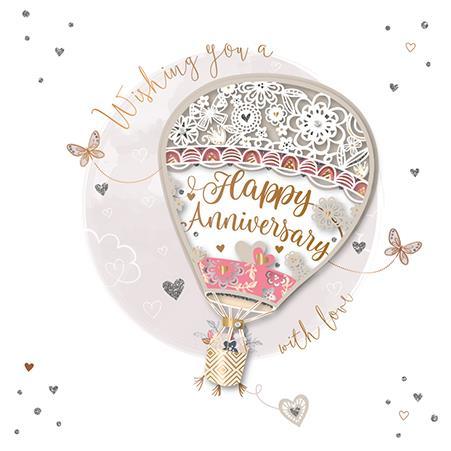Anniversary Card - Your Anniversary - Floral Balloon