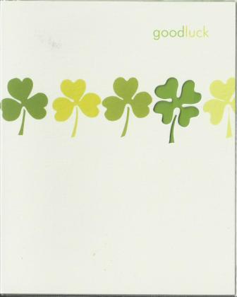 Good Luck Card - Die Cut 4 Leaf Clover